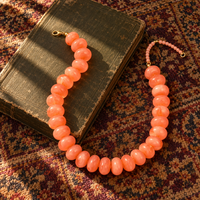 Light Orange Chunky Bead Necklace