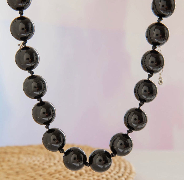 Muted Color Big Bead Necklace