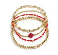 Colorful Set of Beaded Bracelets