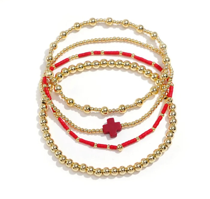 Colorful Set of Beaded Bracelets