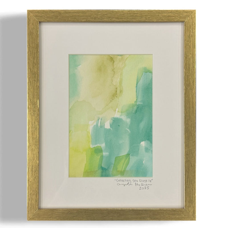 “Collecting Sea Glass IV” Framed Original Art