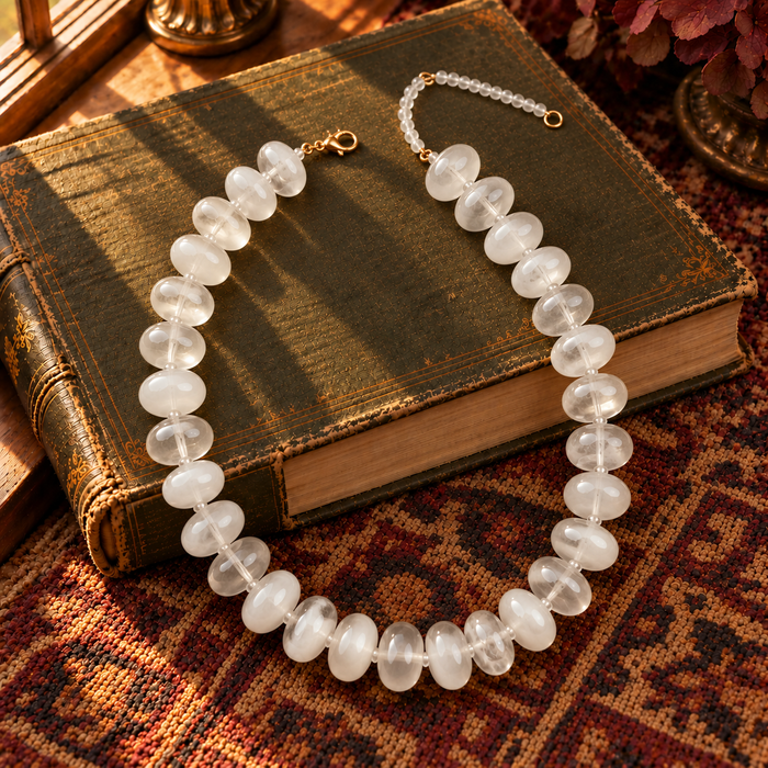 White Chunky Bead Necklace