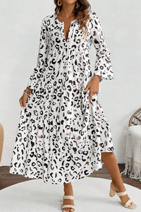 *Website Exclusive* Waverley White Leopard Print Maxi Dress