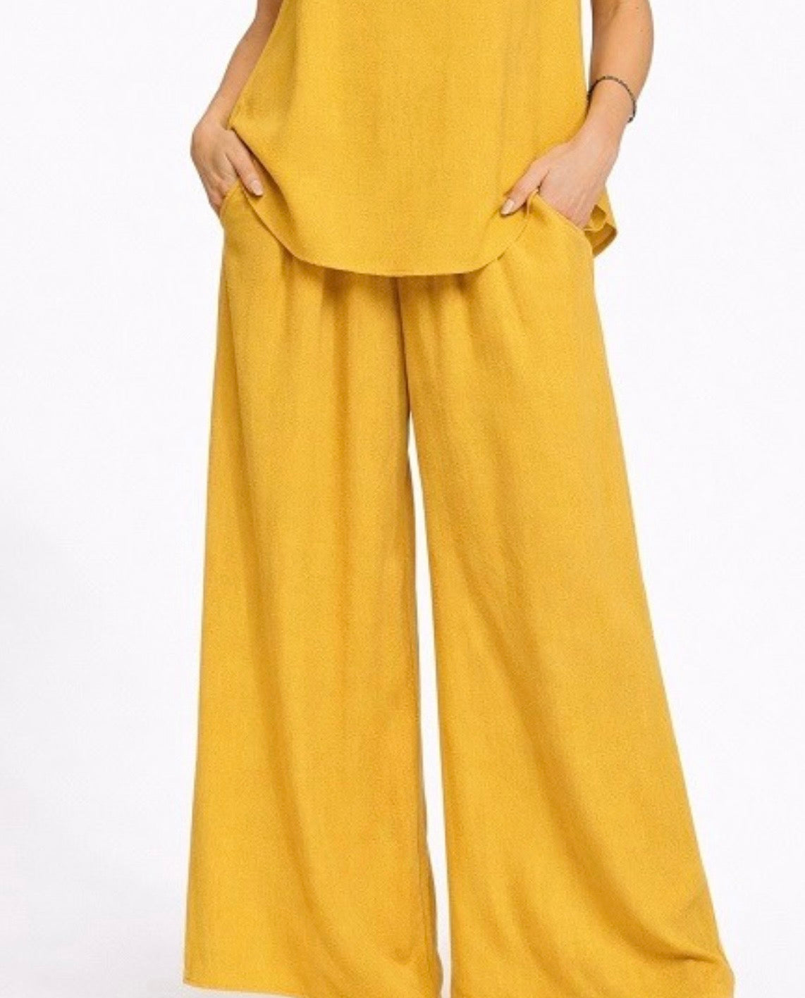 Mustard Gold Palazzo Pants