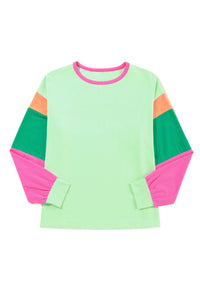 *WEBSITE EXCLUSIVE* Lucy Color Block Sleeve Loose Fit Top