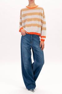 *WEBSITE EXCLUSIVE*  Striped Round Neck Sweater