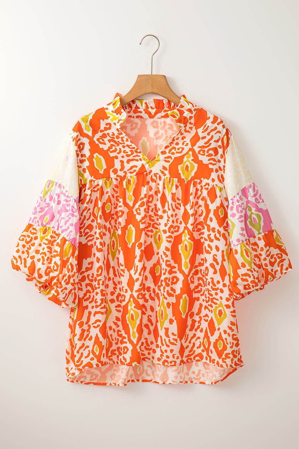 *WEBSITE EXCLUSIVE* Orange Animal Print Blouse