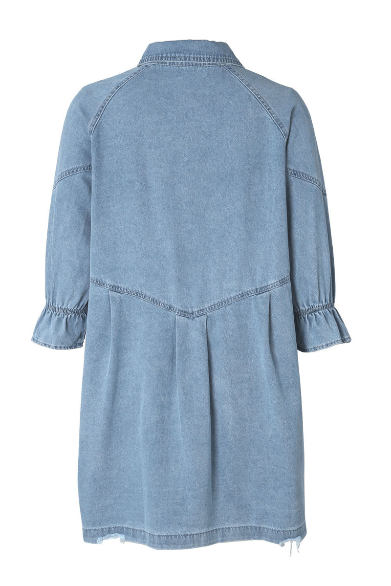 *WEBSITE EXCLUSIVE* Daria Ruffle Denim Short Dress