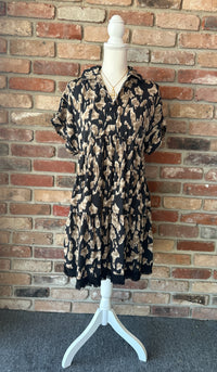 Black Leopard Dress