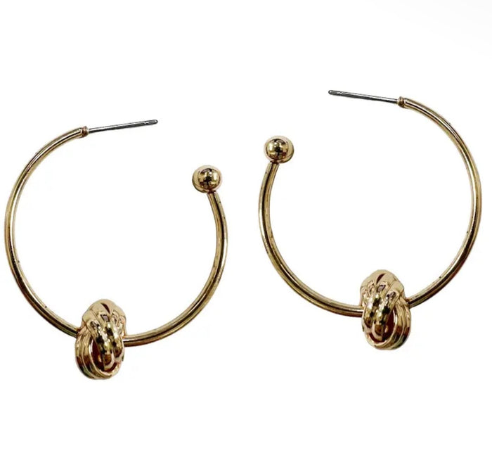 Gold 1.5” Knot Earrings