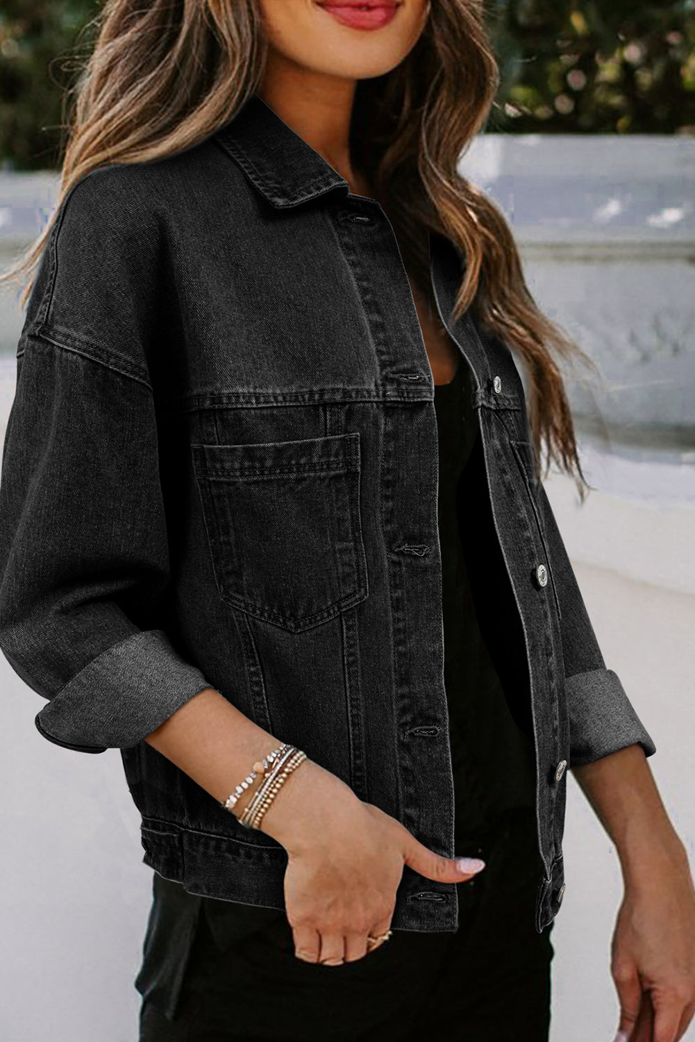 *WEBSITE EXCLUSIVE* Emma Oversized Pocketed Denim Jacket