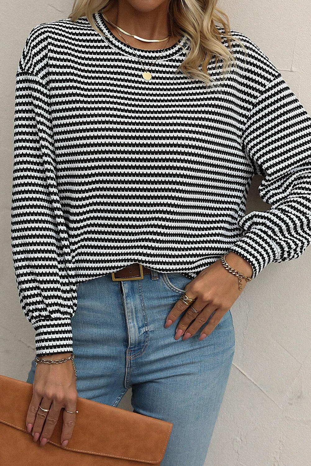 *WEBSITE EXCLUSIVE* Striped Long Sleeve Top