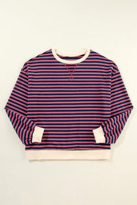 *WEBSITE EXCLUSIVE* Stripe Contrast Edge Oversized Pullover