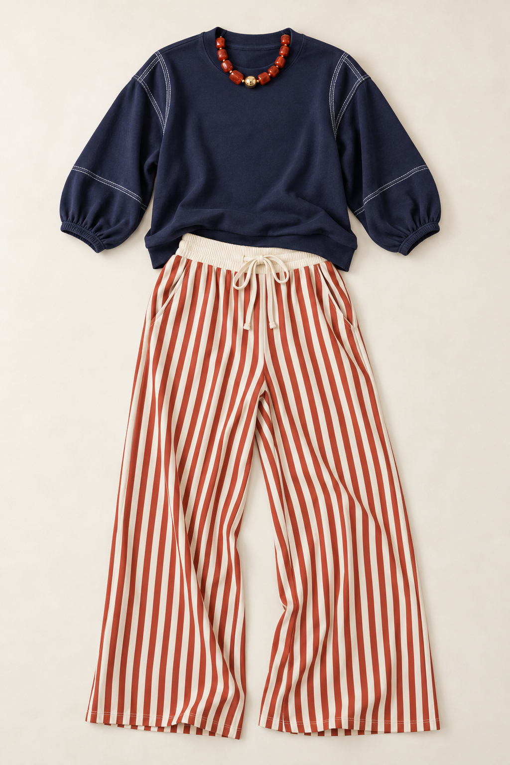 Rust Striped Pants