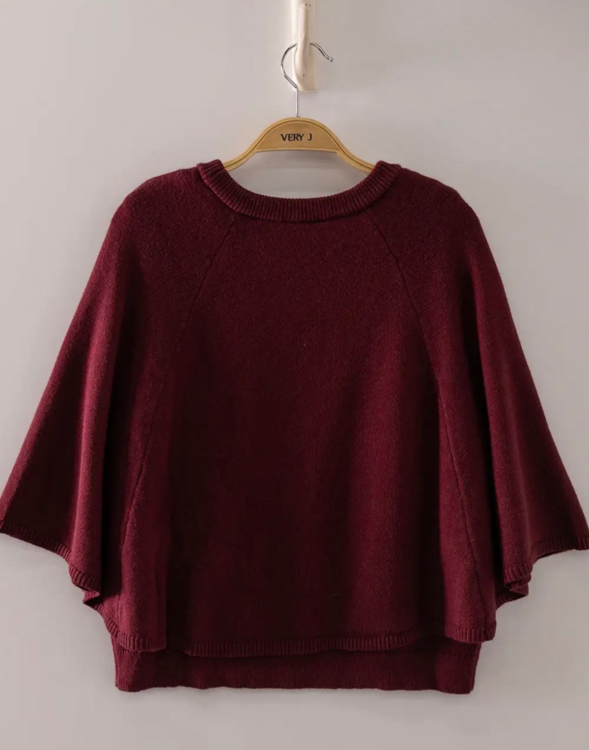 Maroon Cape Sweater