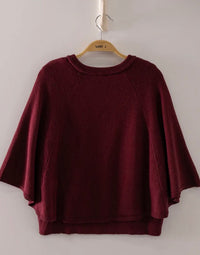 Maroon Cape Sweater