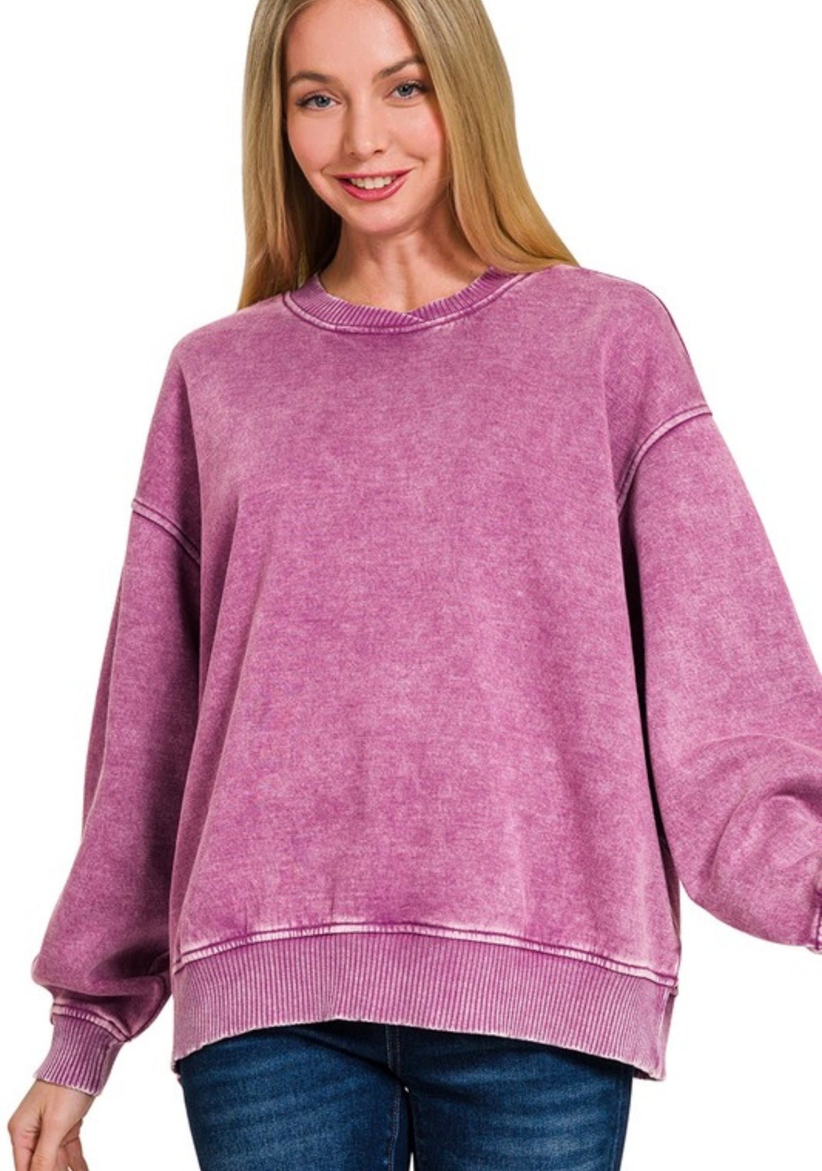 Plum Fleece Sweatshirt