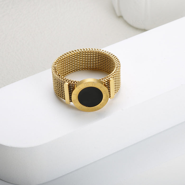 Black Roman Numeral Ring