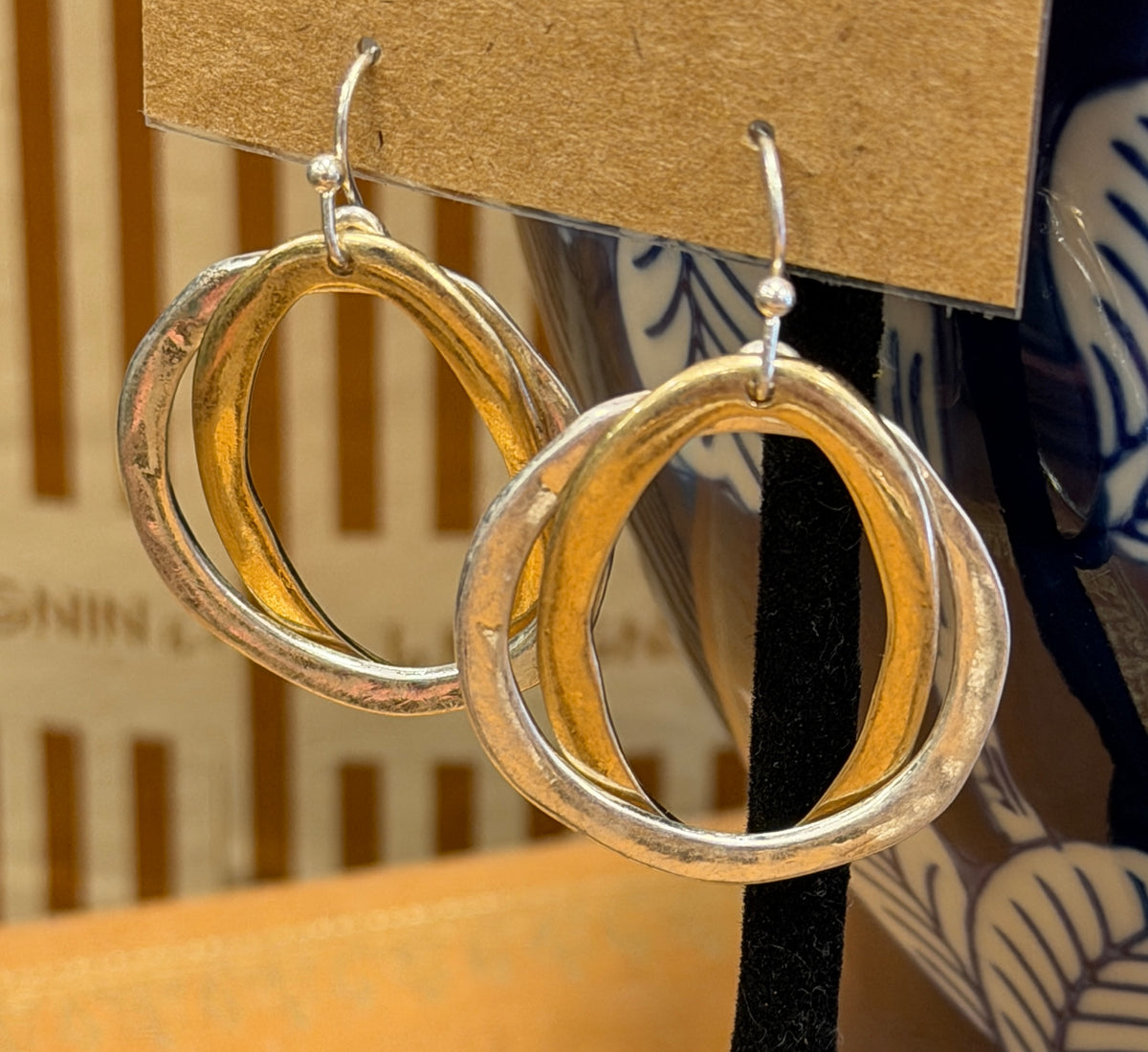 Mixed Metal Hoop Earrings