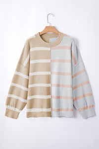 *WEBSITE EXCLUSIVE* Hannah Stripe Exposed Seam Loose Sweatshirts