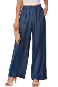 *WEBSITE EXCLUSIVE*  Landry Smocked High Waist Wide Leg Jeans