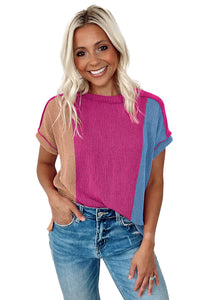 *WEBSITE EXCLUSIVE* Colorblock Ribbed Round Neck T Shirt