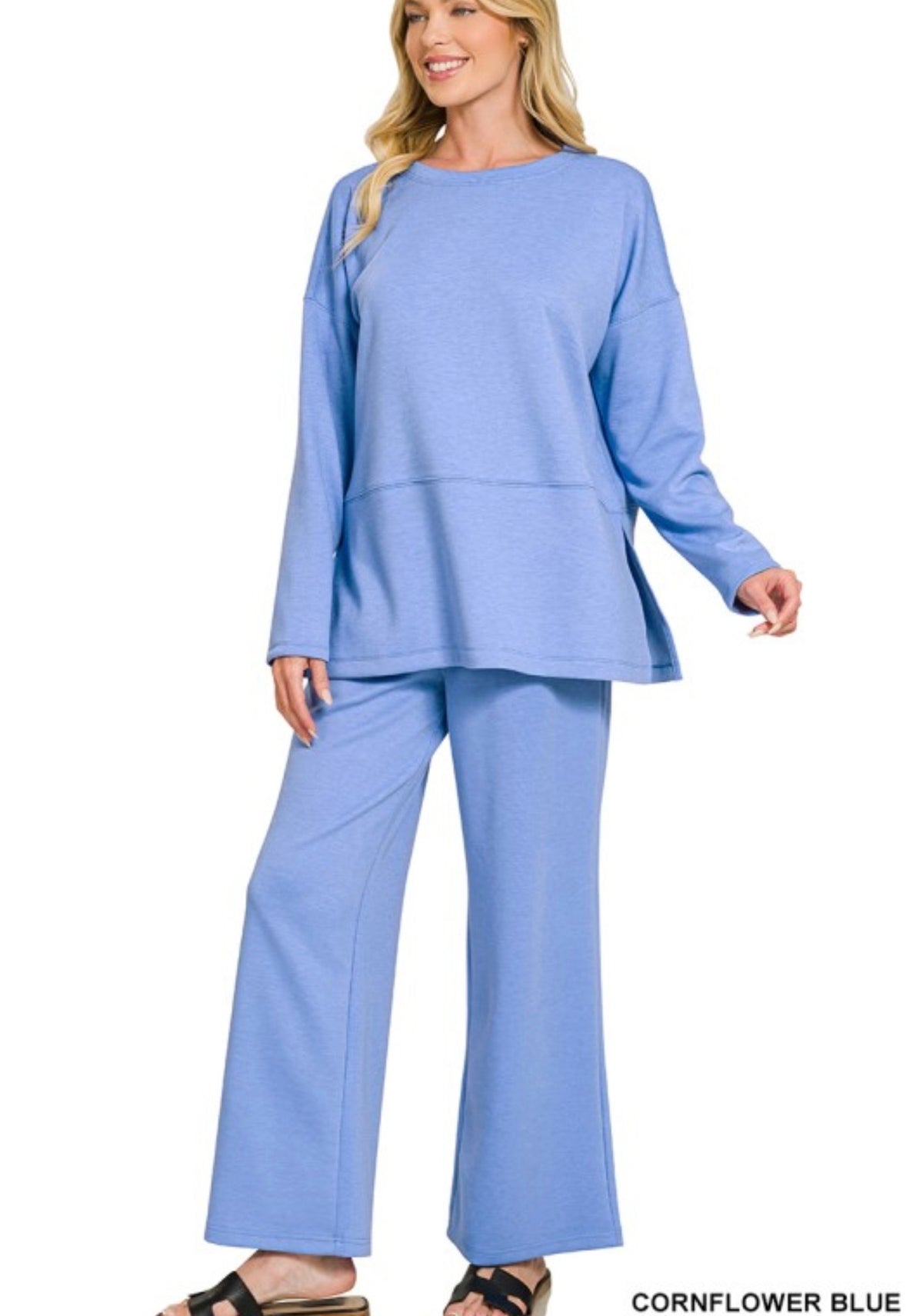 Cornflower Blue Scuba Fabric Set