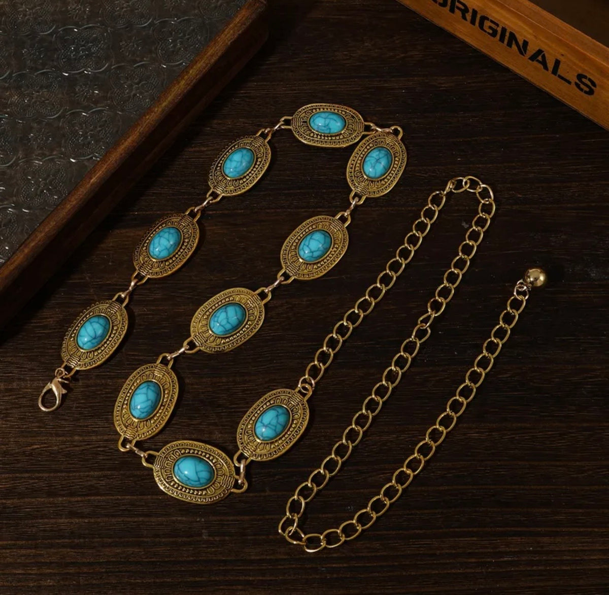 Gold & Turquoise OR Silver & Turquoise Belt (FW)