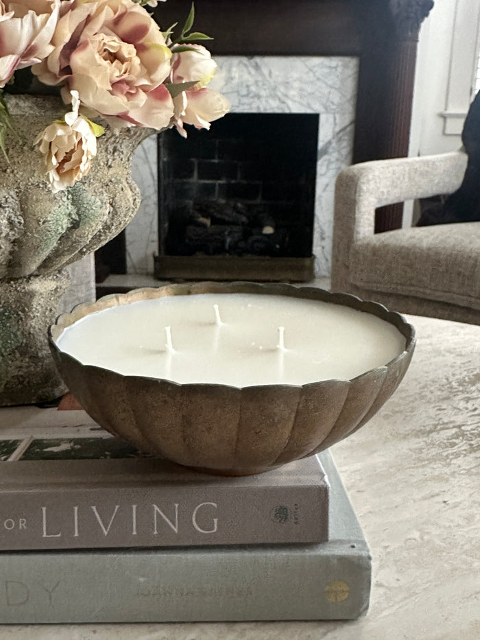 Brass Bowl Candle 20oz: Sweet Grace