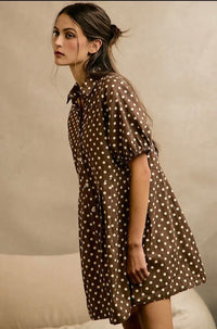 Brown Polka Dot Dress