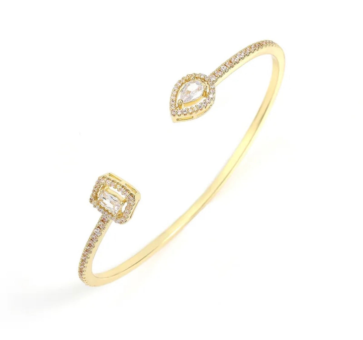 Square/Drop Open Bracelet