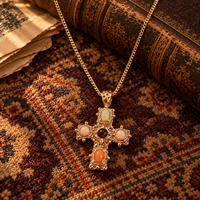 Retro Gold Cross Necklace (FW)