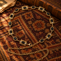 Champagne OR Black Gem Chain Belt (FW)