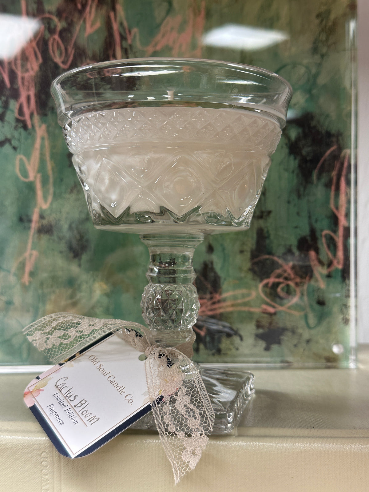 Cactus Bloom Dessert Dish Candle