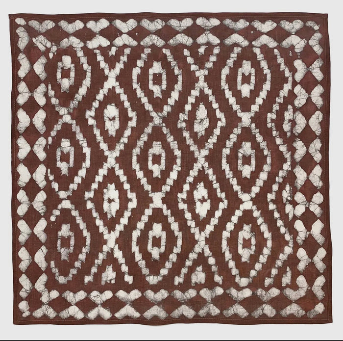 Block Print Scarf: Chocolate Brown