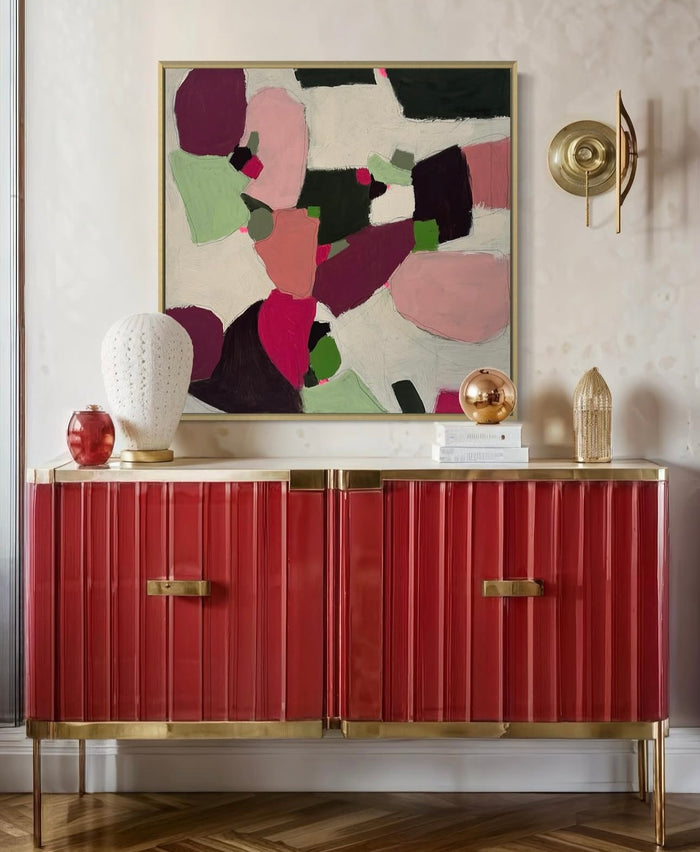 “She Always Asked for Extra Cherries” Original Framed Painting 30x30