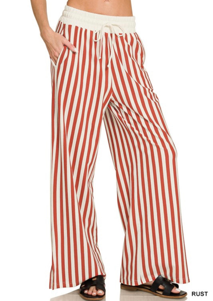 Rust Striped Pants