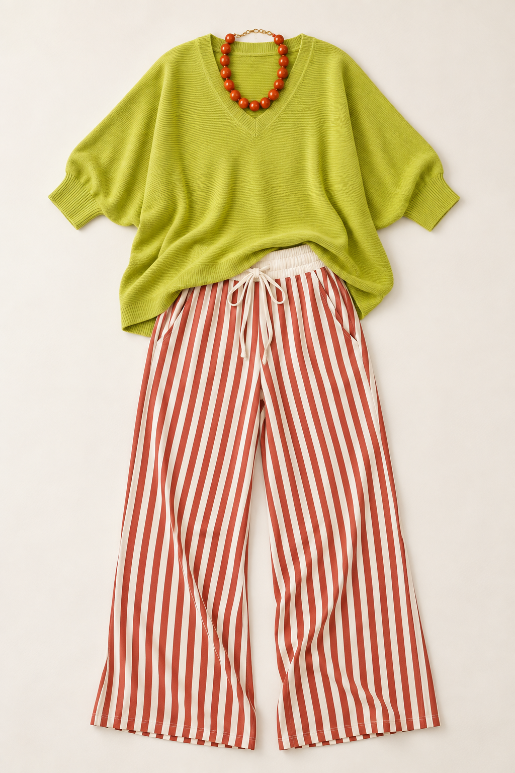 Rust Striped Pants