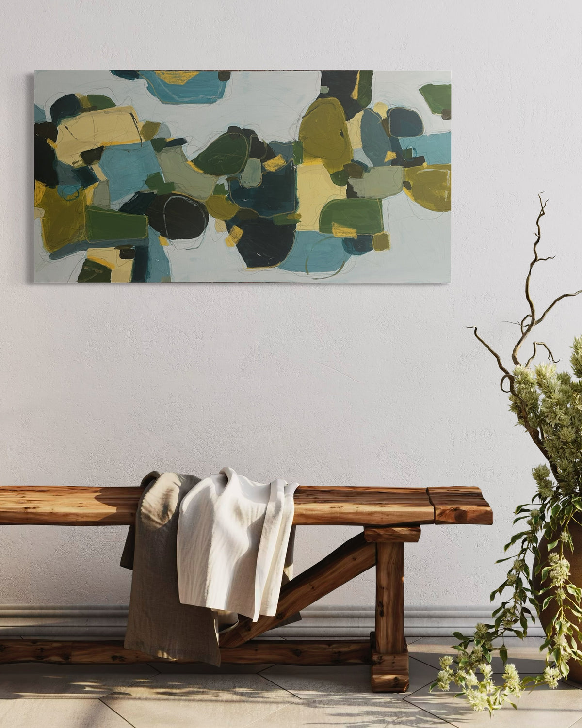 “Sometimes She Bites the Hand That Feeds Her” Original Painting 24”x48”