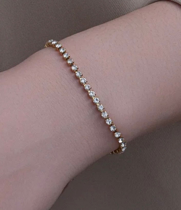CZ Tennis Bracelet with Clasp