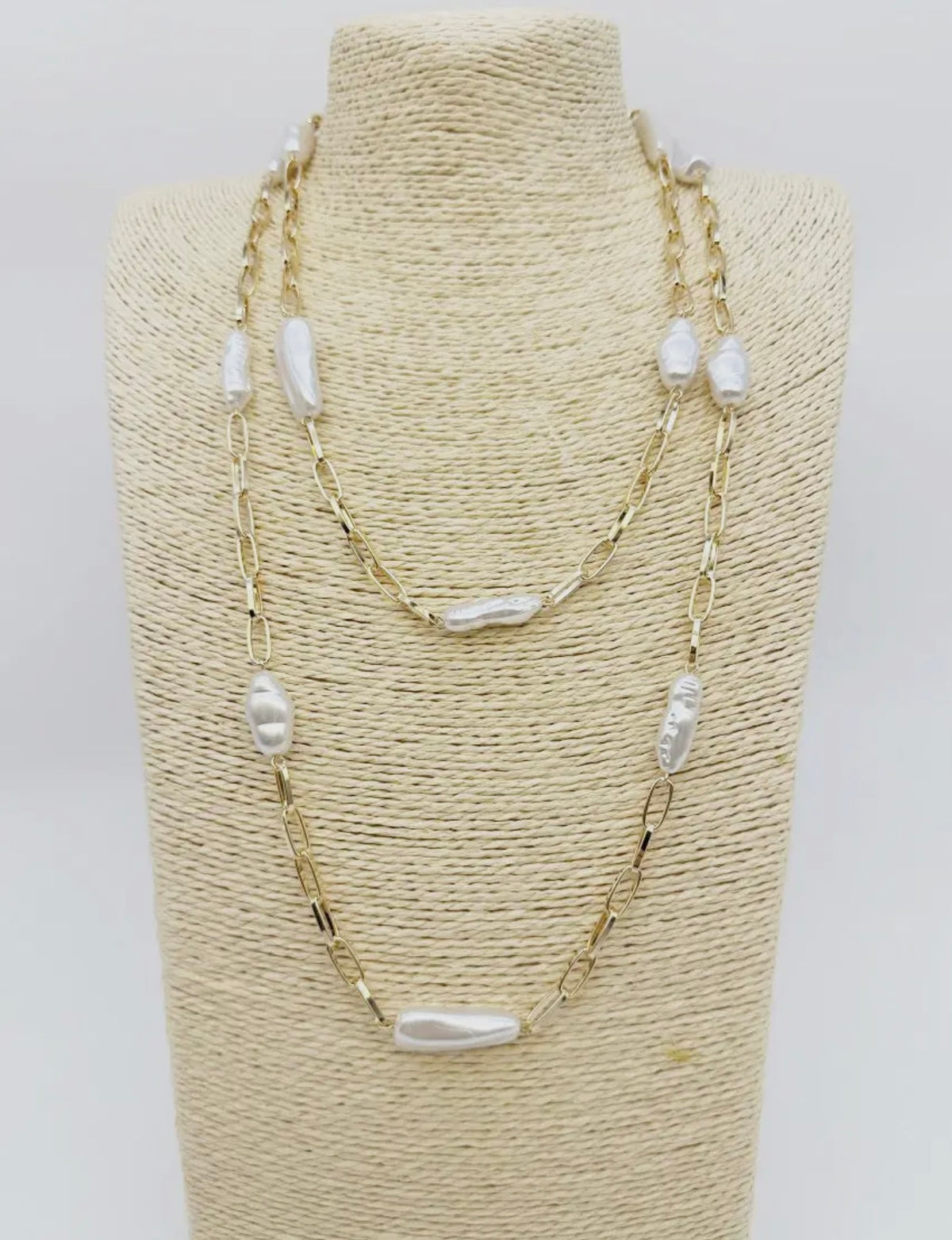 Pearl Gold Chain Necklace