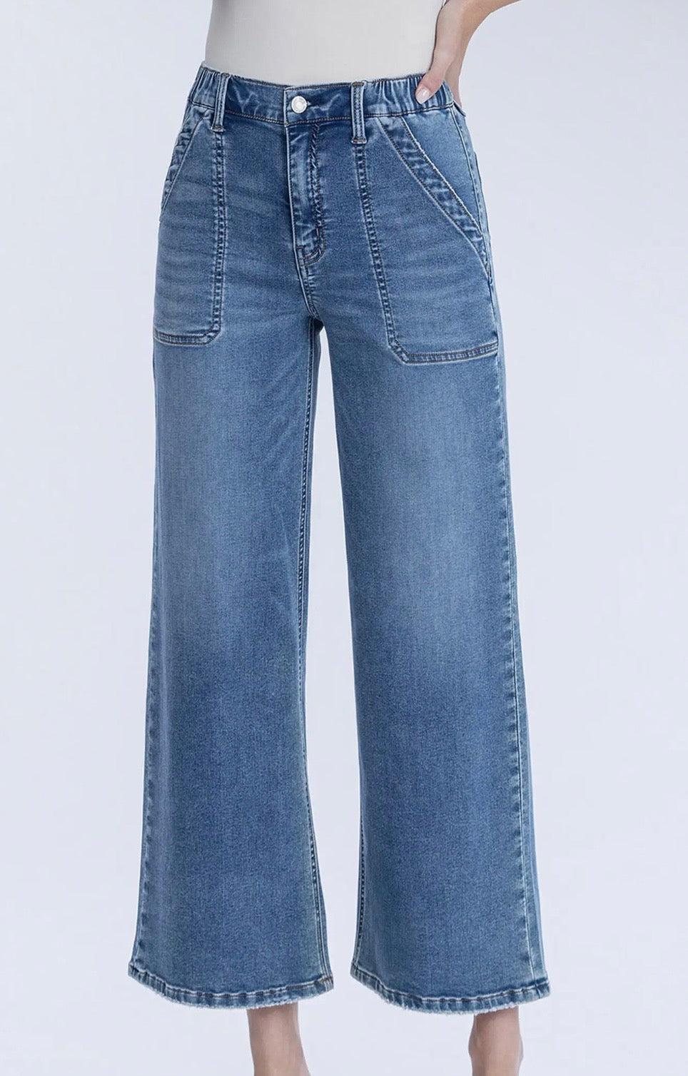 High Rise Ankle Baggy Jeans