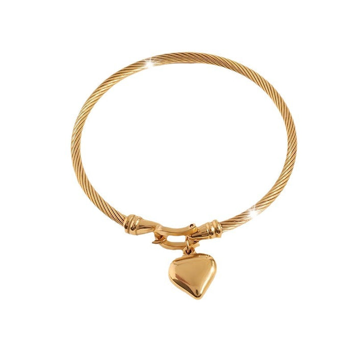 ❤️ Silver OR Gold Heart Charm Bracelet