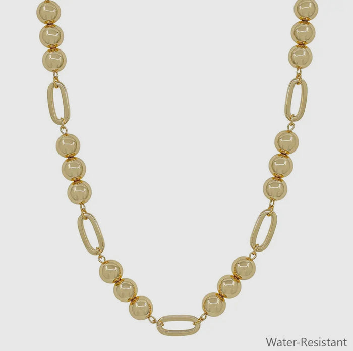 10mm Beaded & Open Bead Necklace