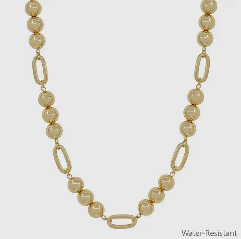10mm Beaded & Open Bead Necklace