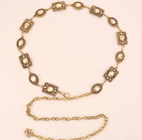 Champagne OR Black Gem Chain Belt (FW)