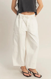White Drawstring Pants