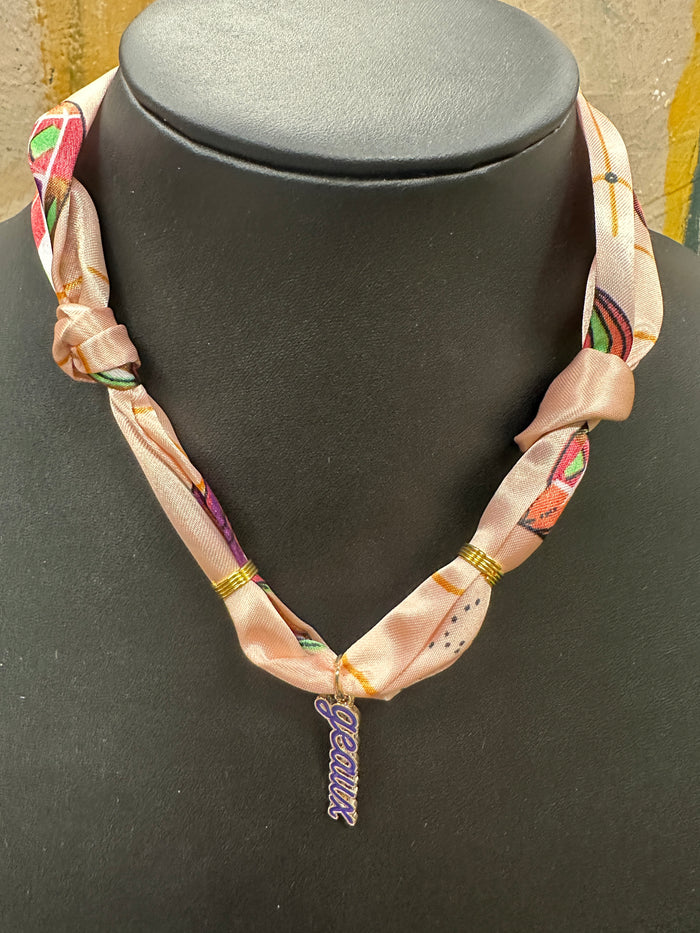 Multicolor Scarf Necklace LSU Geaux Charm