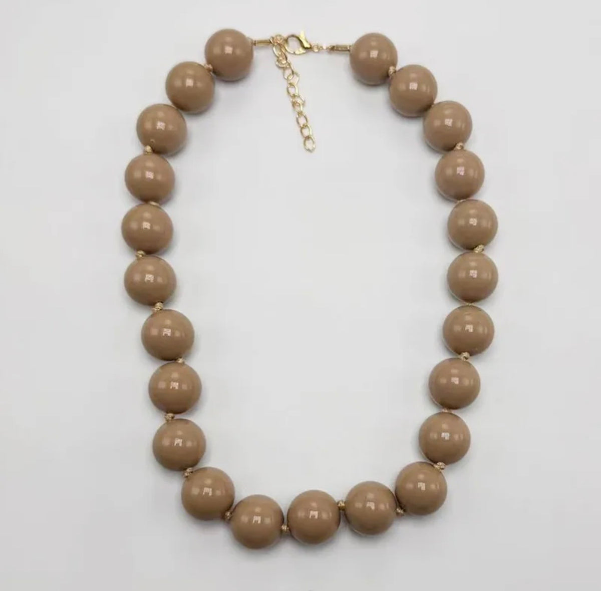 Khaki Bead Necklace