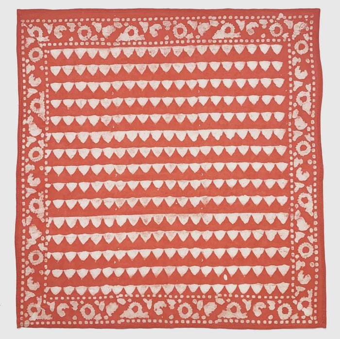 Block Print Scarf: Burnt Orange
